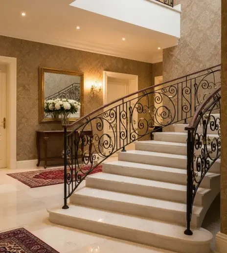 Ferforje Merdiven Korkuluk modelleri ve fiyat seçenekleri. klasik ve modern tarz villa dubleks merdiven korkuluk görselleri