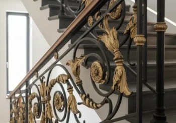 ferforje merdiven korkuluğu klasik tarz saray modeli